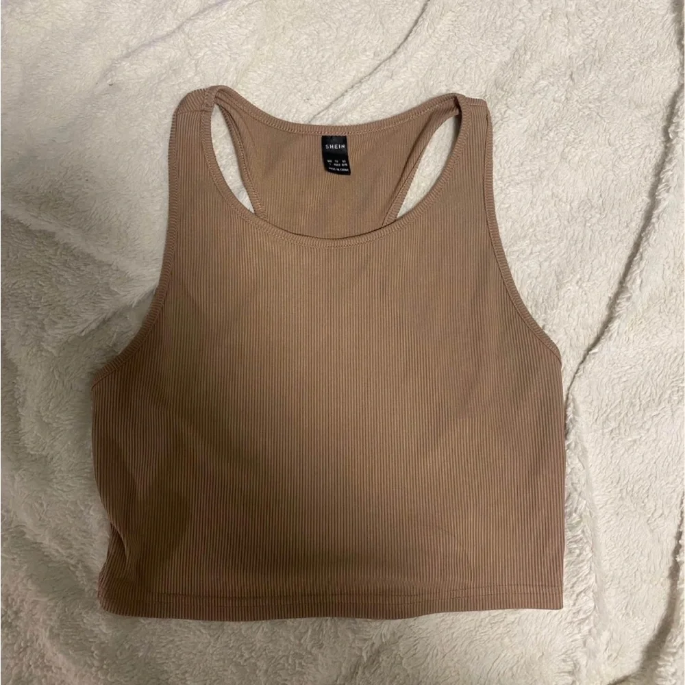 Tan Ribbed Racer Top - Picture 6 of 9